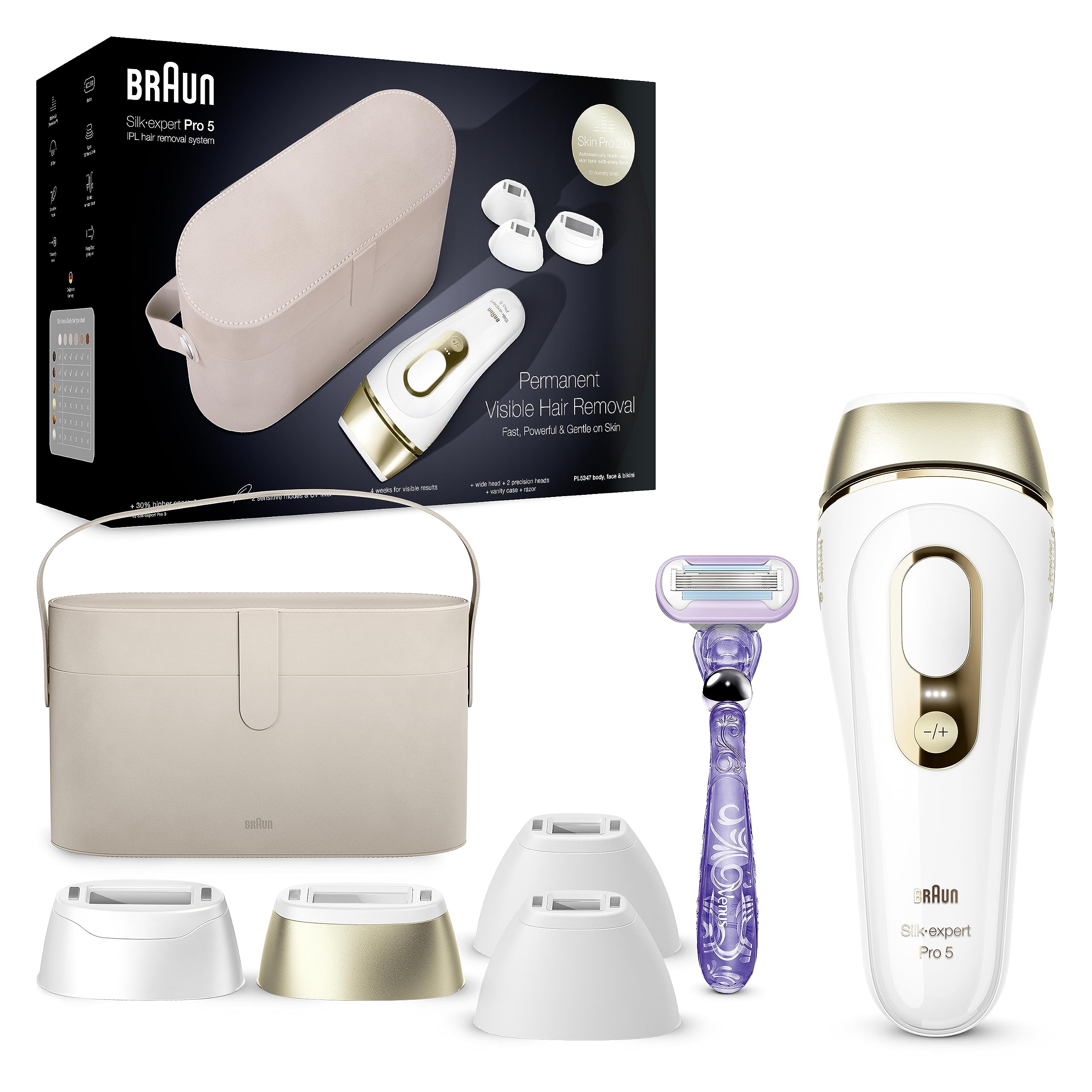 Braun IPL Long-lasting Laser Hair Removal Device...