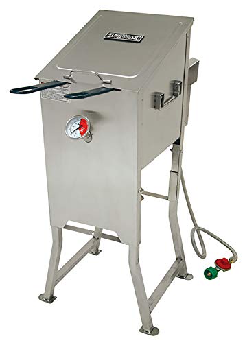 Bayou Classic 700-701 4-Gallon Bayou Fryer thép không g...