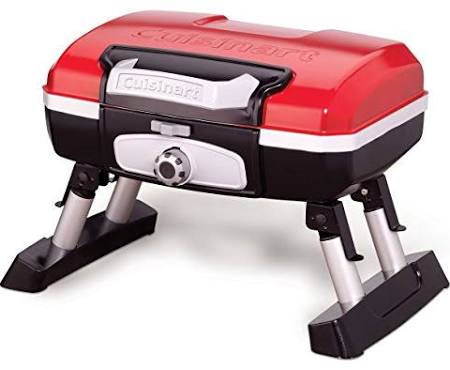 Cuisinart CGG-180T Petit Gourmet Portable Tabletop Gas Grill, Red