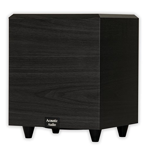 Acoustic Audio PSW-6 Down Firing Powered Subwoofer (Black)