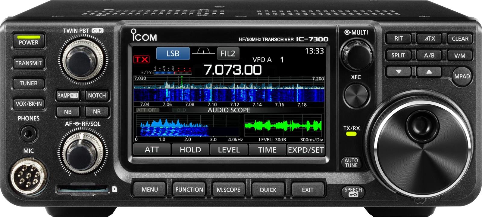 ICOM 7300 02 Radio sóng ng?n l?y m?u tr?c ti?p màu ?en...