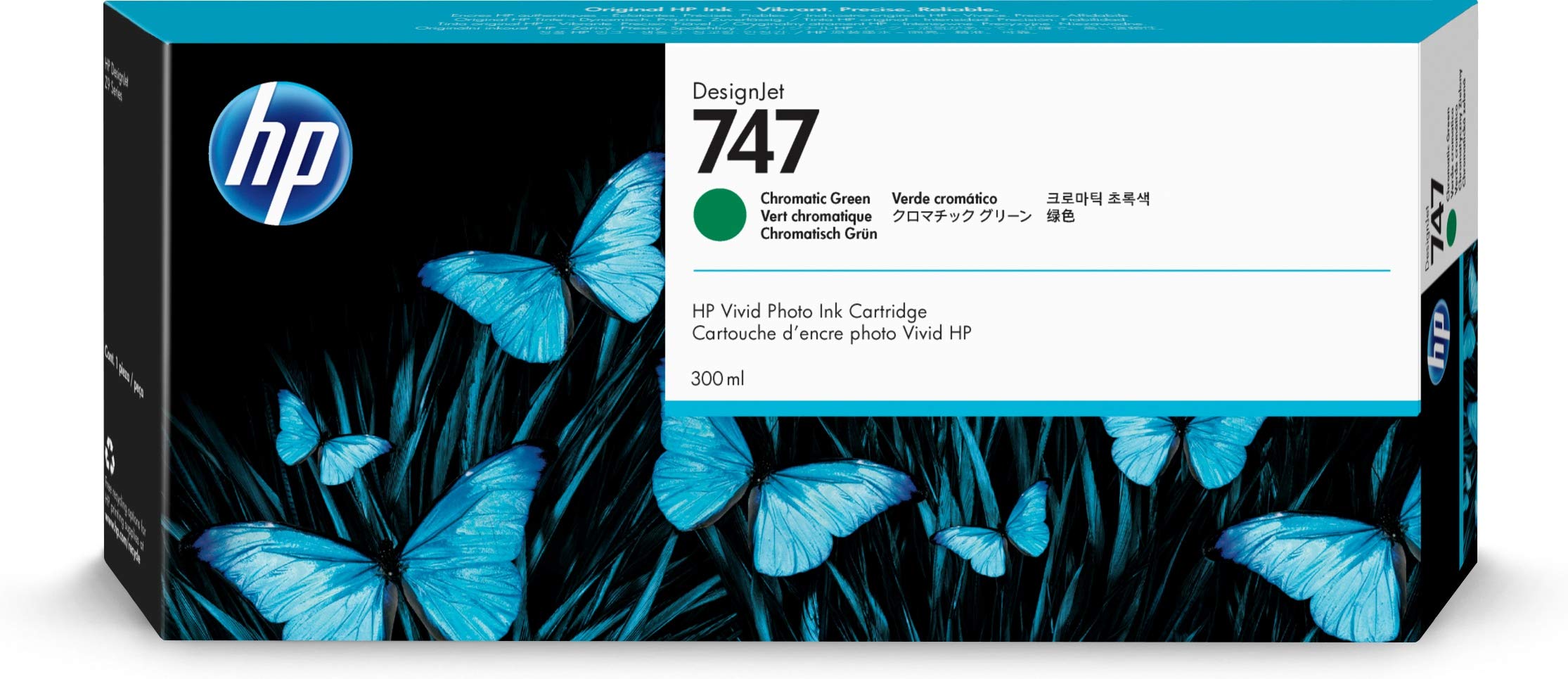 HP H?p m?c in chính hãng 747 Chromatic Green 300 ml (P2...