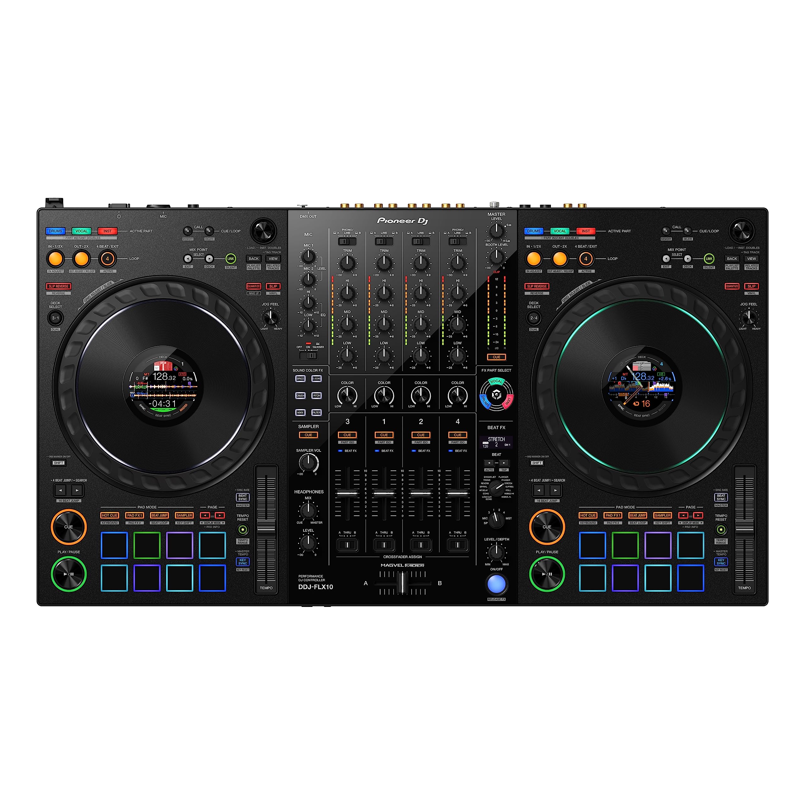 Pioneer DJ B? ?i?u khi?n DJ 4 t?ng DDJ-FLX10