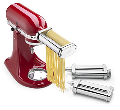 KitchenAid 3-Piece Pasta Roller & Cutter Set Att...