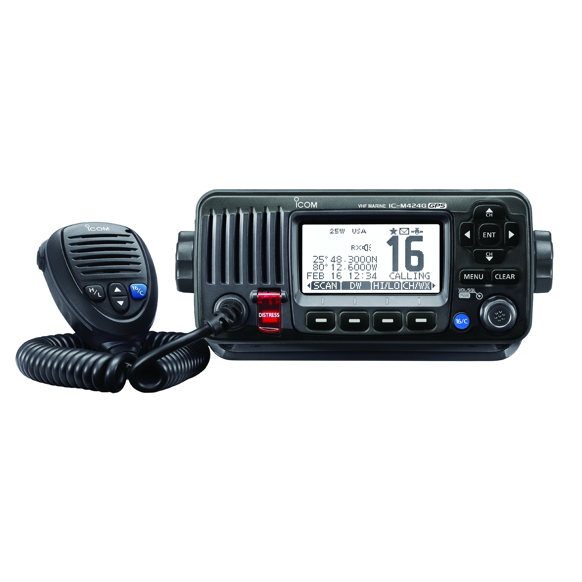 ICOM ?ài phát thanh VHF c? ??nh M424G 21 có GPS bên tro...