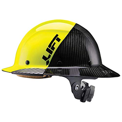 LIFT Safety M? vành r?ng DAX Carbon Fiber Full Brim 50-50 (Vàng/?en)