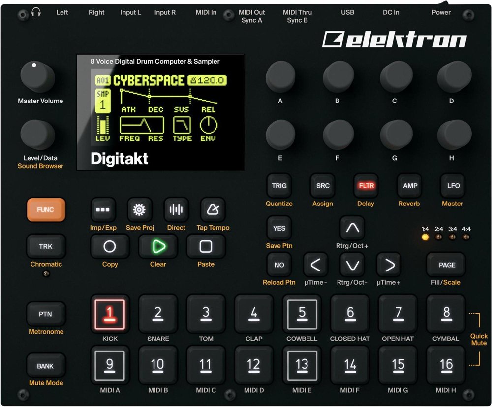 Elektron Máy tính tr?ng và b? l?y m?u Digitakt 8-Track...